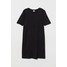 H&M Krótka sukienka typu T-shirt 0716348001 Czarny