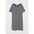 H&M Krótka sukienka typu T-shirt 0716348001 Ciemnoniebieski/Białe paski