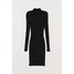 H&M Dzianinowa sukienka bodycon 0804110001 Czarny