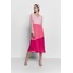 Warehouse PLEATED COLOUR BLOCK MIDI DRESS Sukienka letnia multi WA221C0NY