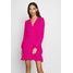 Missguided DOBBY RUCHED DETAIL FRILL MINI DRESS Sukienka letnia pink M0Q21C1IG