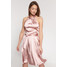 Quiosque Satynowa różowa wiązana sukienka z kokardą na plecach 4JA005500