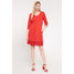 Quiosque Czerwona sukienka z plisowaną halką 4JB006601