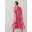 H&M Sukienka z bufiastym rękawem 0855249009 Różowy