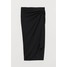 H&M Drapowana spódnica z dżerseju 0790663002 Czarny