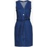 Oasis POPPER FRONT UTILITY DRESS Sukienka jeansowa blue denim OA221C0MF