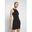 Calvin Klein Jeans LOGO ELASTIC FITTED MILANO DRESS Sukienka z dżerseju black C1821C04Z