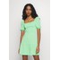 Topshop GINGHAM SHIRRED TEA DRESS Sukienka letnia green TP721C18F