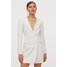 H&M Sukienka żakietowa 0815026002 Biały