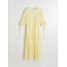 Reserved Długa sukienka z marszczonej tkaniny ZO646-MLC