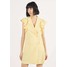 Bershka MIT VOLANTS 02867168 Sukienka letnia yellow BEJ21C0AL