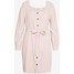 Glamorous Curve TIE WAIST SQUARE NECK DRESS Sukienka letnia pale almond GLA21C075