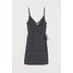 H&M Kopertowa sukienka z modalem 0660497002 Ciemnoszary/Wzór