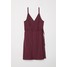 H&M Kopertowa sukienka z modalem 0660497003 Burgundowy
