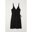 H&M Kopertowa sukienka z modalem 0660497002 Czarny