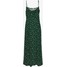 American Eagle STRAPPY SHIRRED EMPIRE Długa sukienka green AM421C00N