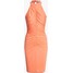 Lost Ink RUCHED FRONT MIDI DRESS Sukienka z dżerseju orange L0U21C0FY