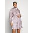 Missguided Plus IRIDESCENT HOODED DRESS Sukienka letnia pink M0U21C0C7