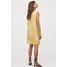 H&M Trapezowa sukienka 0816841006 Żółty/Kwiaty