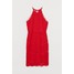 H&M Sukienka z mocowaniem na karku 0751254002 Czerwony