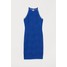 H&M Sukienka z mocowaniem na karku 0751254002 Chabrowy