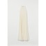 H&M Długa plisowana sukienka 0759425001 Kremowy