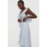 H&M Bawełniana sukienka 0825781004 Jasnoniebieski/Białe paski