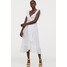 H&M Bawełniana sukienka 0825781004 Biały