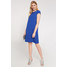 Quiosque Prosta niebieska sukienka z asymetrycznym nacięciem 4JA014801