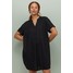 H&M Sukienka z dekoltem w serek 0816166001 Czarny