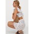 H&M Plażowa spódnica z haftem 0868994001 Biały