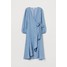 H&M Dżinsowa sukienka z lyocellu 0758203001 Jasnoniebieski denim