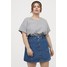 H&M H&M+ Trapezowa spódnica 0847187001 Niebieski denim