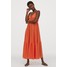 H&M Sukienka w strukturalny splot 0885439002 Pomarańczowy