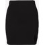 Even&Odd BASIC Mini skirt with slit Spódnica mini black EV421B095