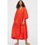 H&M Długa sukienka tunikowa 0859957001 Pomarańczowy