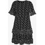 Simply Be SPOT RUFFLE MIDI DRESS Sukienka z dżerseju black SIE21C050