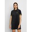 SIKSILK DEBOSSED T SHIRT DRESS Sukienka letnia black SIF21C004