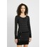 Ragwear ALEXA ZIG ZAG Sukienka z dżerseju black R5921C05K