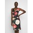Anna Field FITTED MIDI SCUBA DRESS Sukienka etui black/multicoloured AN621C1IY