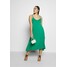 CAPSULE by Simply Be MIDI CAMI DRESS 2 PACK Sukienka letnia black based palm print & green solid CAS21C01A