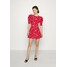 Who What Wear THE PUFF BELTED DRESS Sukienka letnia red WHF21C00R