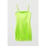 H&M Krótka sukienka 0693911011 Neonowożółty
