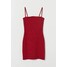 H&M Krótka sukienka 0693911011 Czerwony/Panterka