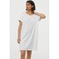 H&M Dżersejowa sukienka T-shirtowa 0859077018 Biały