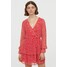 H&M Szyfonowa sukienka 0797088008 Czerwony/Kwiaty