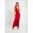 Club L London BACKLESS RUCHED FRONT SPLIT MAXI DRESS Suknia balowa red CLK21C05W