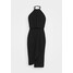 WAL G. HALTER KNECK FITTED MIDI DRESS Sukienka z dżerseju black WG021C0FF