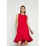 Victoria Victoria Beckham PINTUCK FLOUNCE HEM SHIFT DRESS Sukienka letnia postbox red VIT21C00W