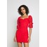Missguided SQUARE NECK BODYCON MINI DRESS Sukienka koktajlowa red M0Q21C1H6